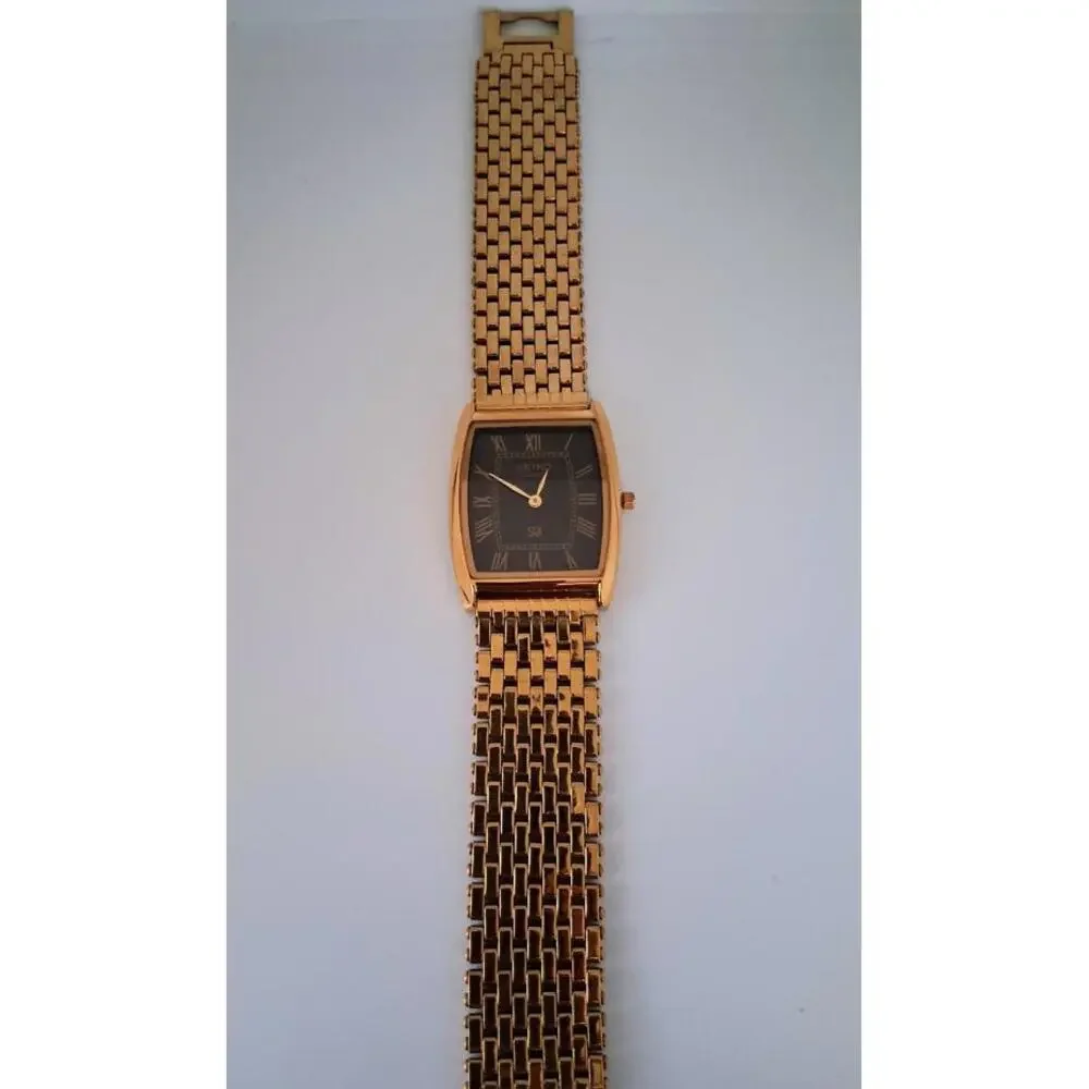 Men's Vintage Seiko Barrel/Tonneau Stainless Steel Tank RARE